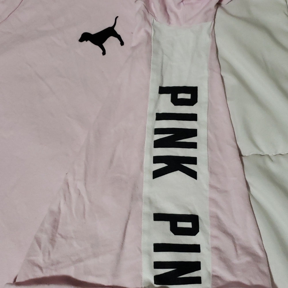 Victoria secret pink cropped tee